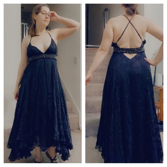 bebe Dresses & Skirts - Y2K Bebe burnout velvet black maxi dress